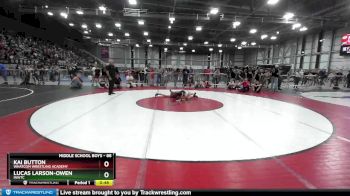 88 lbs Cons. Round 3 - Kai Button, Whatcom Wrestling Academy vs Lucas Larson-Owen, INWTC