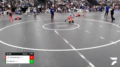 63-69 lbs Quarterfinal - Drake Christensen, Amherst vs Wesley Martin, 2TG