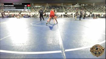 130 lbs Consi Of 8 #2 - Zané Dyches, Bartlesville Wrestling Club vs Kashlyn Grate, Midwest City Bombers Youth Wrestling Club