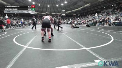 160 lbs Consi Of 8 #1 - Corbin Michaels, Weatherford Youth Wrestling vs Grayson Blair, Team Nomad