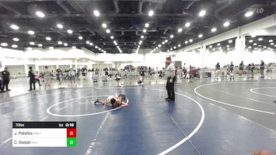 70 lbs 2nd Place - Julian Palafox, Southwest Stallions WC vs Connor Sweat, Kalispell WC