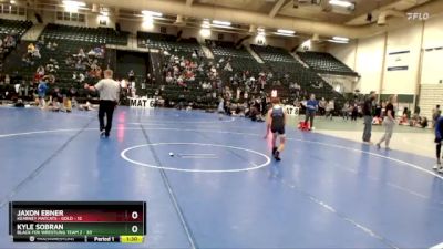 110 lbs Round 3 (8 Team) - Jaxon Ebner, Kearney Matcats - Gold vs Kyle Sobran, Black Fox Wrestling Team 2