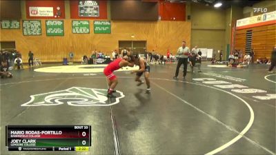 165 lbs Champ. Round 1 - Mario Rodas-Portillo, Bakersfield College vs Joey Clark, Lemoore College