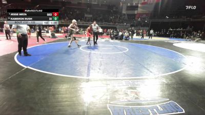 132 lbs Semifinal - Jesse Meza, Oakdale vs Kameron Rush, Del Oro