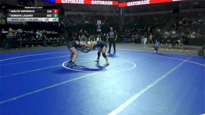 140 lbs Consolation - Jaelyn Unpingco, Clovis East (CS) vs Sumaya Lazaro, Northview (SS)