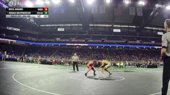 D1-120 lbs 7th Place Match - Jonah McPherson, Hartland vs Nico Adamo, Romeo