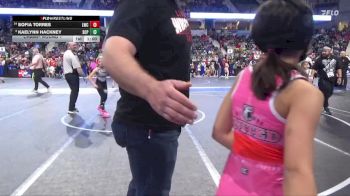 70 lbs Champ. Round 1 - Kaelynn Hackney, South Central Punisher vs Sofia Torres, Liberal Wrestling Club