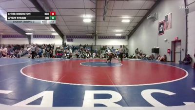 138 lbs Champ. Round 2 - Wyatt Strain, Laramie vs Chris Biberston, Natrona County