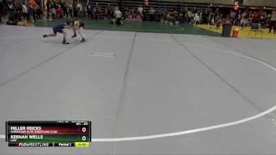 60 lbs Champ. Round 1 - Miller Reicks, Chickasaw Elite Wrestling Club vs Keenan Wells, LAW