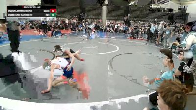 61 lbs Rr Rnd 4 - Owen Zimmerman, Mat Assassins - ESE vs Lorenzo Barbieri, Ruthless 1 - ESE