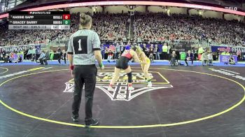 Girls-115 lbs 1st Place Match - Kassie Sapp, Whitehall Hs Girls vs Gracey Barry, Grand Haven Hs Girls