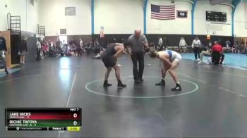 152 lbs Round 4 (10 Team) - Richie Tafoya, Cheyenne East JV vs Jake Hicks, Wheatland