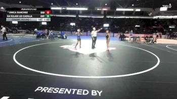 Girls 100 lbs Champ. Round 1 - Ka`iulani Lei Casilla, Curtis (Girls) vs Onica Sanchez, Granger (Girls)