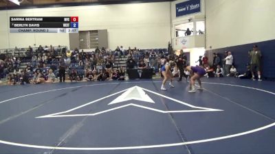 145 lbs Champ. Round 2 - Sarina Bertram, Missouri Valley vs Berlyn Davis, Westcliff