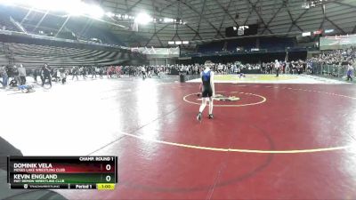 67 lbs Champ. Round 1 - Dominik Vela, Moses Lake Wrestling Club vs Kevin England, Mat Demon Wrestling Club