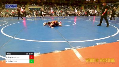 95 lbs Consi Of 8 #1 - Brady Laplante, Dundee vs Lane Collett, RAW Wrestling Club