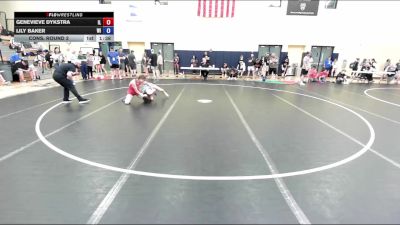 115 lbs Cons. Round 2 - Genevieve Dykstra, IL vs Lily Baker, WI