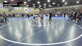 132 lbs Champ. Round 1 - Chris Arzola, Arroyo Grande vs Kevin Franco-Alvarado, Matilda Torres