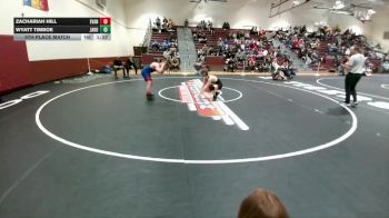 150 lbs 5th Place Match - Wyatt Timboe, Jackson Hole vs Zachariah Hill, Evanston