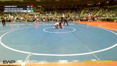 60 lbs Semifinal - Danger Welch, Claremore Wrestling Club vs Prince`Josiah Collins, Mighty Warriors Wrestling Academy
