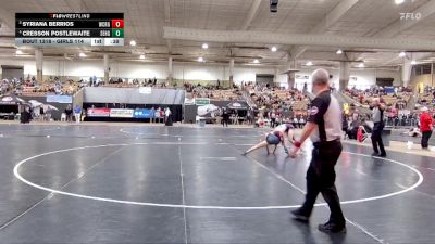 Girls 114 lbs 3rd Place Match - Syriana Berrios, West Creek High School vs Cresson Postlewaite, Seymour High School