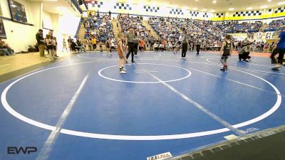 52 lbs Quarterfinal - Johnny Weisinger, Wyandotte Youth Wrestling vs Chaps Herman, Bartlesville Wrestling Club