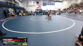 132 lbs 3rd Place Match - Lucas Medina, Cheyenne Central vs Casey Matthews, Newcastle