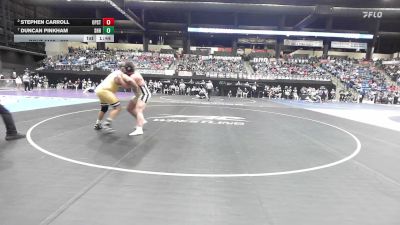 285 lbs Quarterfinal - Duncan Pinkham, Spring Hill HS vs Stephen Carroll, Overland Park-St. Thomas Aquinas HS