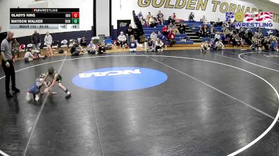 50-55 lbs Round 2 - Gladys King, Knoch vs Mayson Walker, Bridgeport Youth Wrestling
