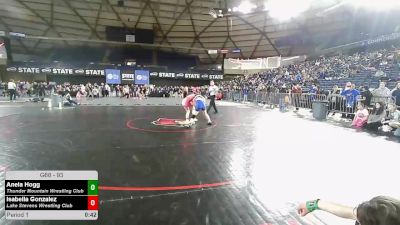 93 lbs Quarters - Anela Hogg, Thunder Mountain Wrestling Club vs Isabella Gonzalez, Lake Stevens Wrestling Club