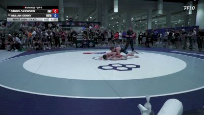 74 kg Cons. Semis - Bruno Cassioppi, Hononegah Wrestling Club vs William Denny, Wolfpack RTC/ Titan Mercury Wrestling Club