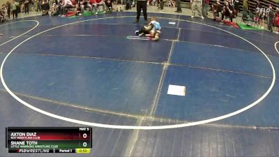 48 lbs Cons. Round 2 - Axton Diaz, Roy Wrestling Club vs Shane Toth, Little Warriors Wrestling Club