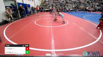 67 lbs Final - Cole Cooper, Collinsville Cardinal Youth Wrestling vs Joseph Arsee Jr, R.A.W.