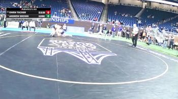 D2-175 lbs 7th Place Match - Owen Tucker, Bay City John Glenn vs Andrew Brown, Algonac