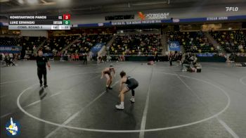 120 lbs Cons. Round 3 - Konstantinos Panos, Iowa City, Liberty vs Luke Erwinski, Chicago (Mt. Carmel)