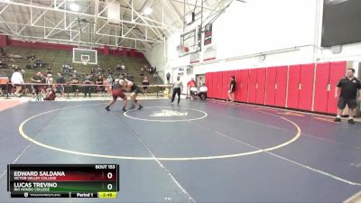 184 lbs Cons. Round 3 - Lucas Trevino, Rio Hondo College vs Edward Saldana, Victor Valley College