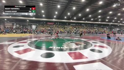 100 lbs Champ. Round 1 - Chance Bixby, Colstrip Wrestling Club vs Rocky Rothwell, Stillwater Gladiators