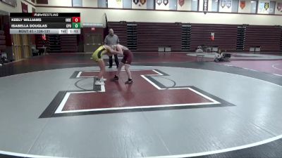 126-131 lbs 1st Place Match - Isabella Douglas, Center Point-Urbana Girls vs Keely Williams, Independence Girls