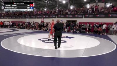 92 kg 3rd Place Match - Sonny Sasso, Titan Mercury/ SERTC vs Tucker Hogan, Mat-Town USA
