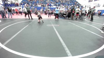 52 lbs 3rd Place - Dwaine Goldsberry, Weatherford Youth Wrestling vs Jonah Barker, Tecumseh Youth Wrestling