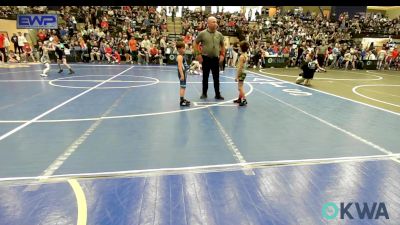 52 lbs Consi Of 4 - Paxton Blood, Watonga Blaine County Grapplers vs Isaac Bergley, Hennessey Takedown Club