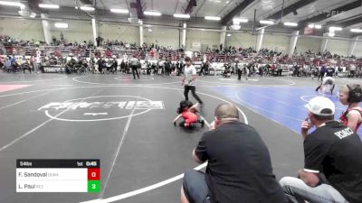 54 lbs Consi Of 4 - Frank Sandoval, Durango WC vs Layshaun Paul, Rez WC