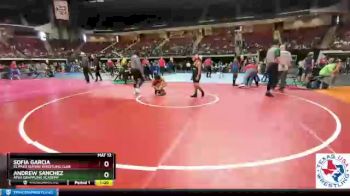 100 lbs 3rd Place Match - Andrew Sanchez, Apex Grappling Academy vs Sofia Garcia, El Paso Supers Wrestling Club