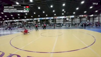 138 lbs 7th Place Match - Bennett Sanford, Greybull/Riverside vs Scott Larson, Newcastle Fall Guys