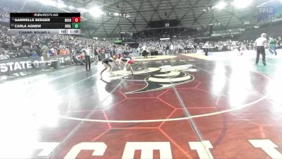 Girls 1B/2B/1A 120 Champ. Round 2 - Gabrielle Berger, Granger (Girls) vs Carla Agnew, Naches Valley (Girls)