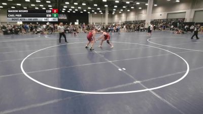 190 lbs Cons. Sub-semis - Cael Fier, Berge Elite Wrestling Academy vs Mason Negro, KT 3 Style Wrestling Club
