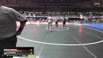 215 lbs Quarters & Wb (16 Team) - Emelio Messina, Delaware Military Academy vs Nate Engdahl, Ridge