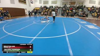 70 A & B Quarterfinal - Braxton Link, Greybull MS vs Treyson Thompson, Shoshoni Junior High School