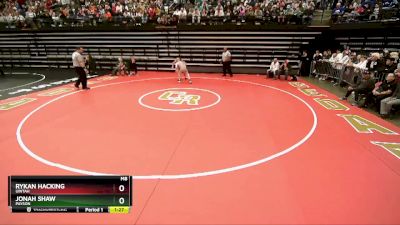 120 lbs Semifinal - Rykan Hacking, Uintah vs Jonah Shaw, Payson