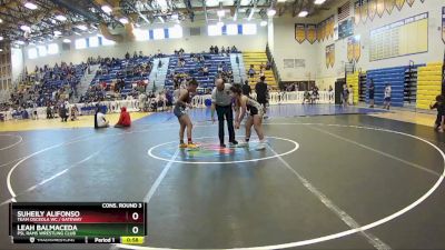 123 lbs Cons. Round 3 - Suheily Alifonso, Team Osceola WC / Gateway vs Leah Balmaceda, PSL Rams Wrestling Club